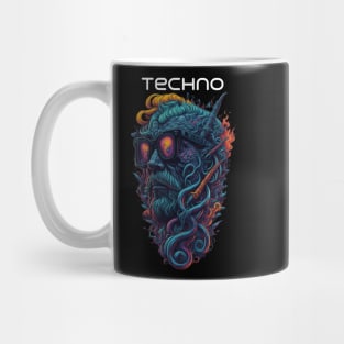 Techno T-Shirt - Techno Organism - Catsondrugs.com - Techno, rave, edm, festival, techno, trippy, music, 90s rave, psychedelic, party, trance, rave music, rave krispies, rave flyer T-Shirt Mug